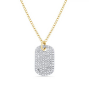 Diamond Dog Tag Necklace